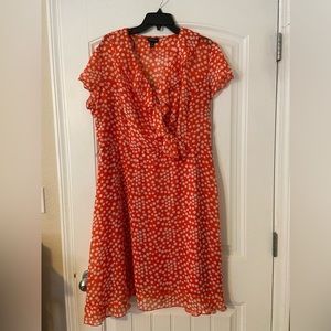 Women’s Vior Vior Brand Orange with White Polkadots Dress Size 18